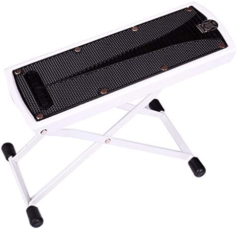 JUDZ Guitar Foot Stool Black And White Solid Steel Classical Guitar Footstool Guitar Pedal 6-speed Height Adjustable Music Stand Provides Comfortable And Powerful Support For Guitarists