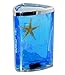 Beach Seashell + Starfish Bathroom Accessories Set Tumbler/Soap Dish/Liquid Soap Dispenser/Toothbrush Holder- Blue Oil