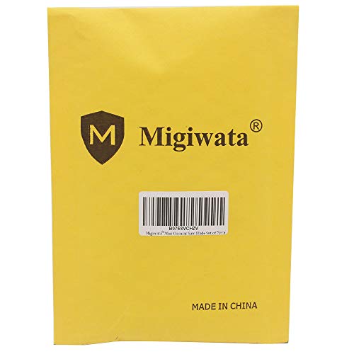 Migiwata HSS Mini Circular Saw Blades Set of 7pcs with 1/8" Straight Shank Mandrel for Dremel Fordom Electrical Grinding Machine Rotary Tool