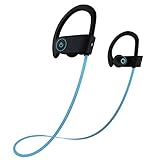 Wireless Headphones, Otium Bluetooth Headphones Sport Earbuds Stereo In-Ear Noise Cancelling Sweatproof Headset Bluetooth V4.1 with Mic for iPhone and Android Phones (Blue)