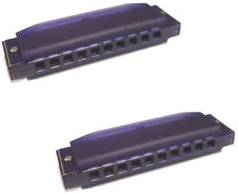 Homeschool Music Supplies (Pre-K/Kindergarten) - Hohner Kids BPA FREE Translucent Harmonica 2 Pack - Purple