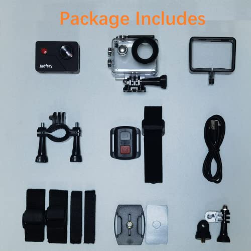 Jadfezy Action Camera 4K 60FPS with EIS AntiShake, WiFi and Remote