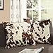 ATAZUA Must-Have Decorative Accent Throw toss Cow Hide Print Pillows (Set of 2).Will Certainly accessorize Your Living or Bedroom Furniture. Add Decor to Your Area Rug, Lamps, Bedding, or Curtains n.