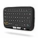 HEYNOW H18 Multifunctional 2.4GHz Wireless Mini Keyboard with Whole Panel Touchpad Mouse Combos,Rechargable Li-ion Battery Remote Control for PC, Xbox 360, Android TV Box, Computer, Laptop (Black)