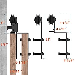 ZEKOO 4 FT Bypass Sliding Barn Door Hardware