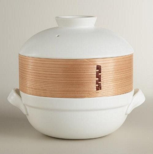 Bamboo Steamer Clay Pot Set â€“ Perfect for Hotpot and Steaming Dumplings, Siomai, Dim Sum, Steam Vegetables, Fish, and Rice