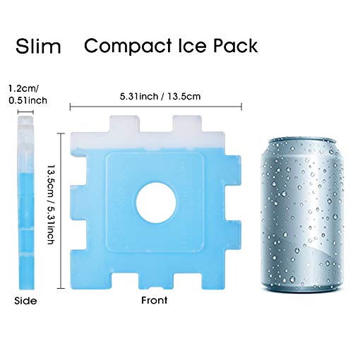 Morfone Ice Packs for Lunch Box, Set of 10 Slim Freezer Packs Reusable