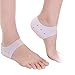 Voberry 1 Pair Silicone Gel Hole Cushion Pad Heel Moisturizing Cracked Skin Feet Pressure Pain Relief Socks for Foot Care Protectors (White)