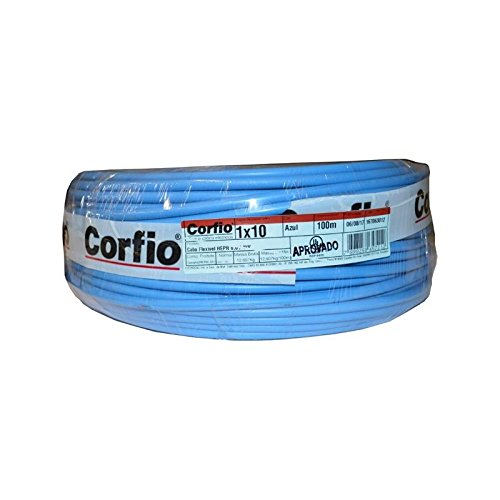 Cabo Flexível 1kv 10,0mm Azul Corfio Com 100 Metros