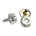 Fastener Screw Snaps,Marine Grade 60 Pieces Boat Canvas Snaps Stainless Steel Fastener Screw Snaps -3/8" Socket #6-3/8" Screw (Silver #6-3/8") primary