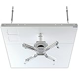 QualGear Pro-AV QG-KIT-S2-3IN-W Projector Mount Kit Accessory Suspended Ceiling 2'x2' Adapter, White