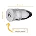Posh Premium Silver Metal Snuff Bullet (Anodized Aluminum) w HumanFriendly Micro Funnel - Twist Nasal Sniffer