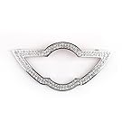 Areyourshop For Mini Cooper Steering wheel Crystal Zinc Alloy Wing Emblem Trim Decor Decal S