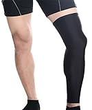 ChezMax Leg Compression Socks for Running, Cycling, Nurses-one pair, Black