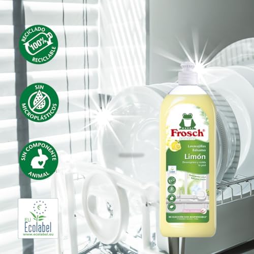 - Lavavajillas a Mano Líquido Bálsamo Ecológico Limón, Desengrasa y Protege la Piel, Dermatológicamente Testado - Pack de 2 Unidades x 750 ml