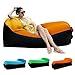 Inflatable Lounger Air Sofa Chair with U-shape neck pillow and handy storage bag for Camping&Hiking & Swimming pool to use as mattress (outdoor&indoor) (Big Orange Sofa)Inflatable Lounger with Portable Carry Bag for Outdoor and Indoor use (Big Green Sofa)