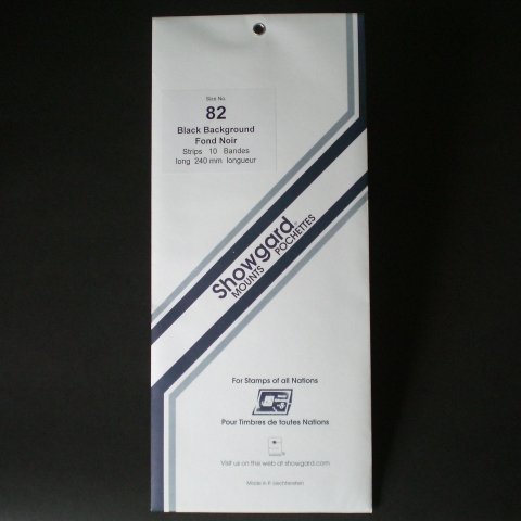 Showgard Strip Style Black Stamp Mounts Size 82