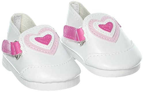 Unique Doll Clothing White Heart Shoes Baby-Doll-Accessories