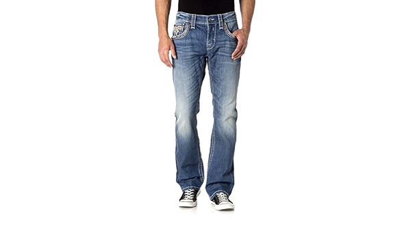 Amazon.com: Rock Revival J401 - Pantalones vaqueros rectos para hombre :  Ropa, Zapatos y Joyería
