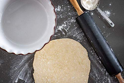 Jefferson Street Ceramics Artisan Stoneware Pie Dish- Fluted 9 inch Deep Dish Ceramic Pan for Baking- Modern Scratch Resistant Pottery Glaze - Large Handcrafted Plate - Made in USA (New England White) - Thumbnail 5