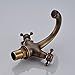 Rozin Antique Brass Double Knobs Basin Faucet Single Hole Deck Mounted Bathroom Sink Mixer Tap