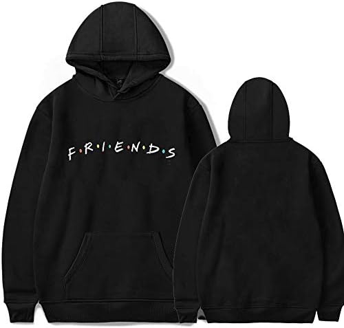 Unisex Fashion Friend Hoodie Sweatshirt Friend TV Show Merchandise Women Men Tops Hoodies Sweater Funny Hooded Pullover (XXL, Friend Hoodie black2)