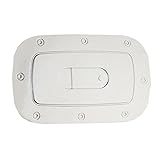 E-Autogrilles Triple Chrome Plated ABS Fuel Gas Door Cover for 11-16 Jeep Grand Cherokee (66-2107)