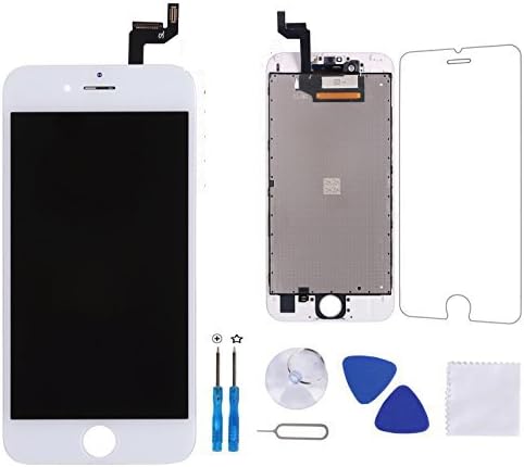 For iPhone 6s Screen Replacement White LCD 3D Touch Screen Digitizer Display with Free Repair Tool Kits + Free Screen Protector