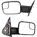 Make Auto Parts Manufacturing Set of 2 Driver and Passenger Side Door Mirrors Textured Black Power Operated Heated Manual Folding For Dodge Ram 1500/2500 / 3500 2002-2009 - CH1320228-CH1321228