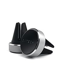 Satechi [Air ventilación] aluminio magnético soporte coche teléfono soporte de coche para Nexus 5 X Nexus 6P iPhone 6s 6 6S Plus 6 Plus, Galaxy Note 5 S6 Edge Plus y más, Plateado