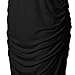 Women's Bodycon Maternity Dress Casual Short Sleeve Ruched Sides Knee Length Pregnant Dresses Black L