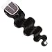 Lanyi Hair Virgin Brazilian Hair Body Wave Middle Part 130% Density Lace Closure 14