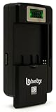 Bastex Universal Intelligent LCD External Battery Charger Wall Plug Unit 4.35V/600mAh Output & USB Output Port 1000mAh for Samsung Galaxy S3 S4 S5 Note 2 3 4, Edge, Mega, LG Optimus G G2 G3, Pro, etc