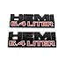 Yoaoo 2x OEM Black Hemi 6.4 Liter Emblem 6.4Liter Badge Side Decal 3d for Dodge 6.4L RAM 2500 3500 Mopar