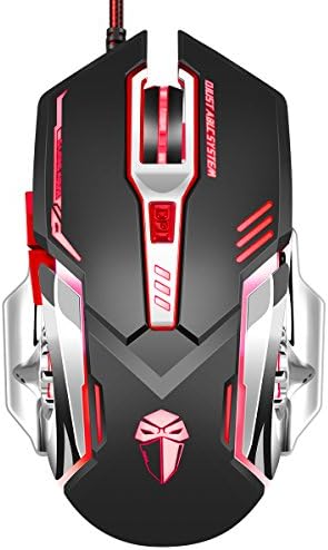 Abedi Gaming Mouse 3200 DPI Wired Programmable 5 Buttons Optical X5 Mice with Colorful Breathing LED