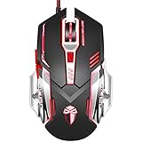 Gaming Mouse 3200 DPI Wired Programmable 5 Buttons Optical Ansot X5 Mice with Colorful Breathing LED