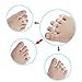 AnHua®Unisex Small Toe Soft Silicone 2 Holes Orthotics Bunion Tail Toe Straightener Separator Shield Protector Spreader Corrector Adjuster Foot Pain Relief