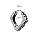 PunkTracker Square Vintage Gothic Hoop Earring Small Stainless Steel Punk Rock Huggie Earrings for Men