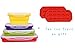 HomeIdeas Set of 4 Elegant, Fashionable & Stackable Food Storage Containers, Silicone Collapsible Lunch Bento Box, Freezer to Microwave Oven Safe, (350ML, 540ML, 800ML, 1200ML)