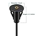 BATIGE 3.5mm Male to 3.5mm Female Car Truck Dashboard Waterproof Flush Mount 3.5mm 1/8