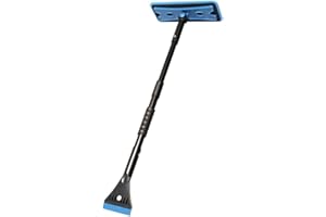 ROOLLYA Anti-Scratch Snow Broom and Ice Scraper for Windshield, Extendable Snow Brush with Foam Grip for Windshield SUV Truck Vehicle Window