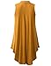 URBANCLEO Womens Mock Neck Sleeveless Elong Tunic Top Shirt Mustard XLarge