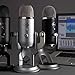 Blue Yeti USB Mic for Recording & Streaming on PC and Mac, 3 Condenser Capsules, 4 Pickup Patterns, Headphone Output and Volume Control, Mic Gain Control, Adjustable Stand, Plug & Play - Platinum