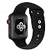 YOUKEX Sport Band Compatible with Apple Watch 38mm/40mm, Soft Silicone Strap Wristbands Replacement for iWatch Series 4/3/2/1 Women Men, (Black S/M)