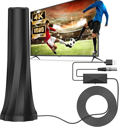 2026 Internal TV Antenna with Integrated High Power Amplifier | Coverage up to 500 Kilometers | 360° Omnidirectional Reception Without Dead Zones for Digital Terrestrial