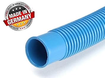 Quarzflex® 12 Meter 38mm 1 1/2' Poolschlauch Schwimmbadschlauch blau Made in Germany