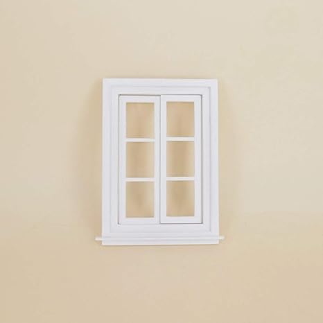 FidgetGear Mini Openable White Window with 6 Grids for 1:12 Doll House Decoration