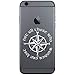 Not All Those Who Wander Are Lost LOTR Compass Vinyl Cell Phone Decal for the iPhone or Android (WHITE 2