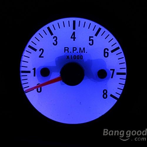 Mark8shop 52mm Car Auto Motor Tacho Gauge Meter Tachometer Pointer 1000 RPM
