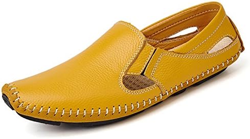 Noblespirit Men's Driving Shoes Leather Fashion Slipper Casual Slip On Loafers Shoes NSLFS9632-YB38